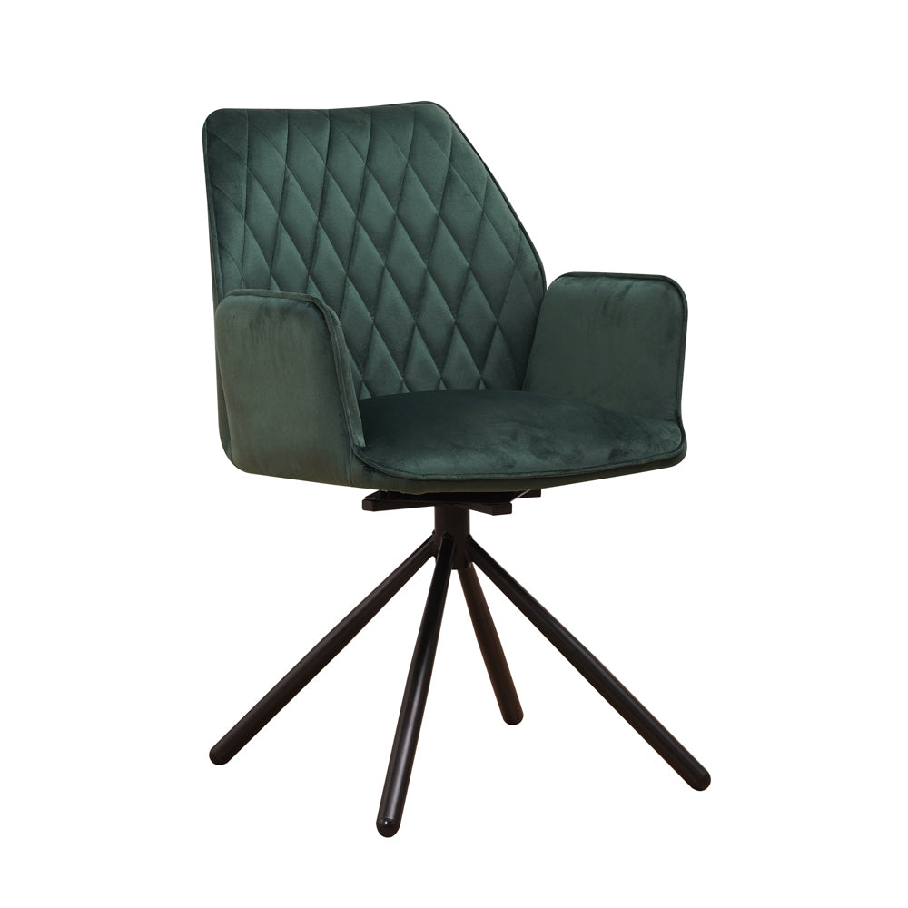 Dining Chair Donny FavoFurn Green LxBxH 71x64x56 Fabric Nnb