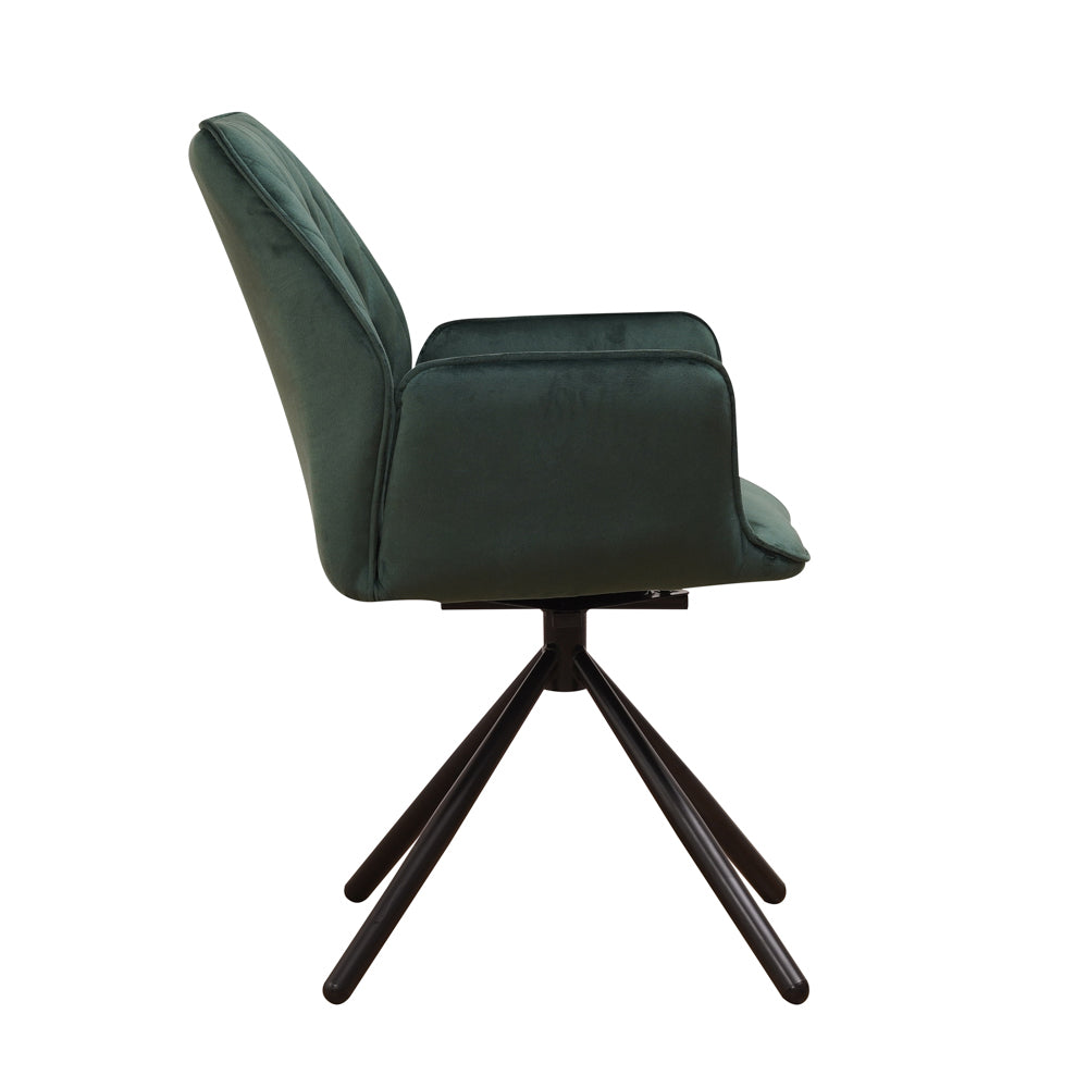 Dining Chair Donny FavoFurn Green LxBxH 71x64x56 Fabric Nnb