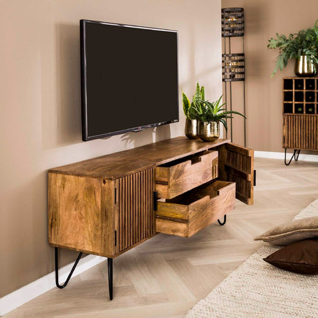 TV cabinet Barton HomeHaven Brown LxBxH 140x60x40 Mango wood Nnb