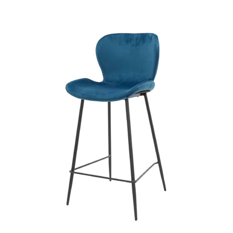 Bar Stool Ingo HomeHaven Blue LxBxH 60x52x48 Fabric Nnb