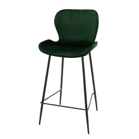 Bar Stool Ingo HomeHaven Green LxBxH 74x58x48 Fabric Nnb