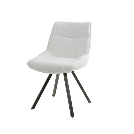 Dining Chair Grenoble HomeHaven White Boucle Nnb