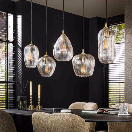 Pendant Light Rigby HomeHaven Black LxBxH 130x47x29 Glass Nnb