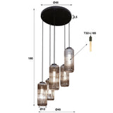 Pendant Light Hank HomeHaven Anthracite LxBxH 48x48x43 Glass Nnb