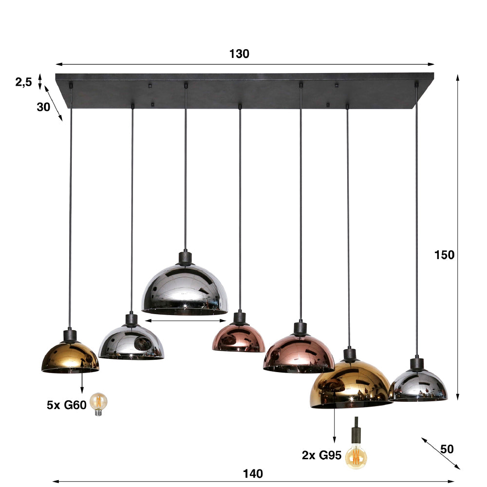 Pendant Light Kostas HomeHaven Multicolor Glass Nnb