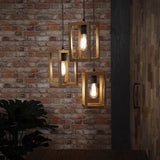 Pendant Light Nestor HomeHaven Brown LxBxH 57x35x28 Mango wood Nnb