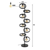 Floor lamp Kimball HomeHaven Black LxBxH 153x44x18 Metal Nnb